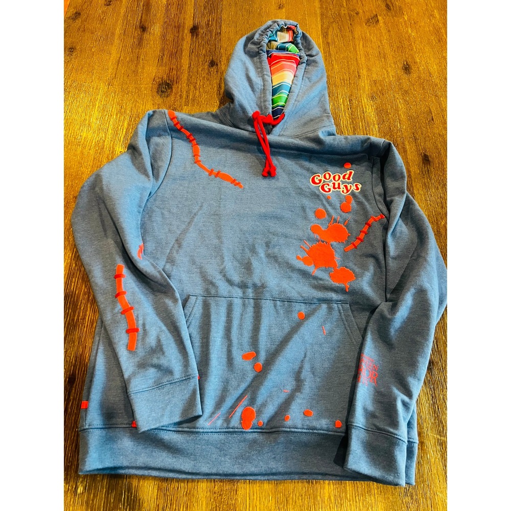 Universal Studios Halloween Horror Nights Chucky Good Guys Hoodie Blue XS